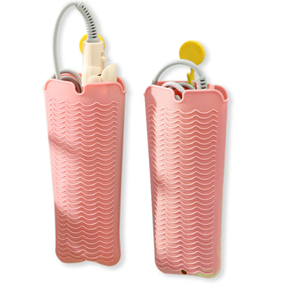 2-Pack Heat Resistant Silicone Pouch ââ‚?For Hair Styling Tools Storage Pink