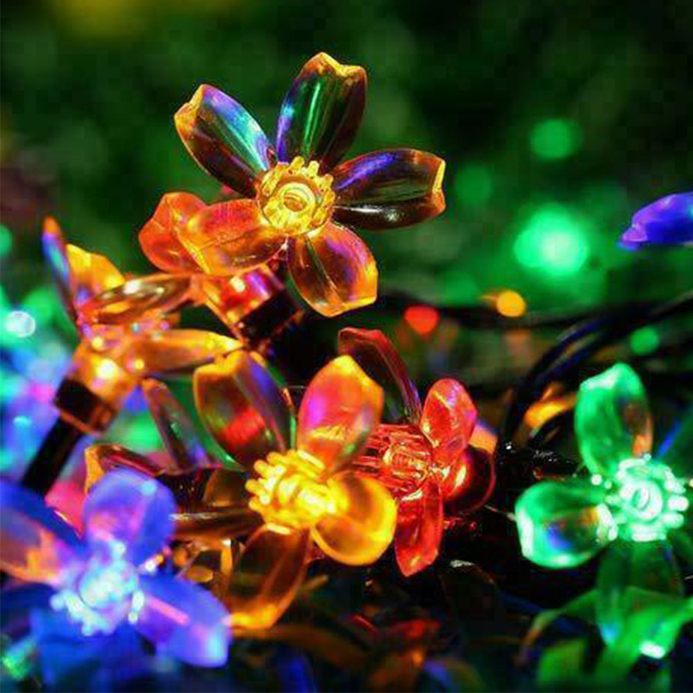Outdoor Solar Flower String Lights Fairy Garden Lights for Christmas Decor Style 1