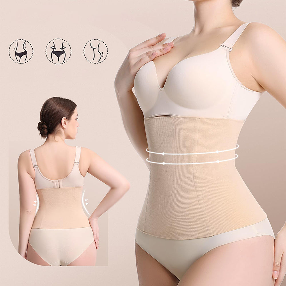 Postpartum Waist Trainer Breathable Postpartum Belly Band - Beige