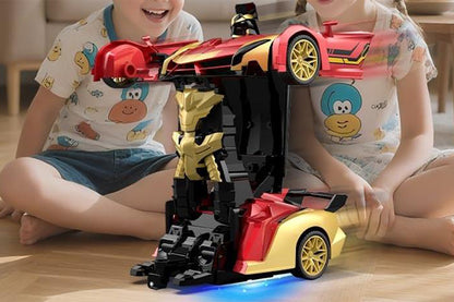 Transform Remote Control Cars Cyber Truck Remote Control Car with Light Effect-Steel?Hero