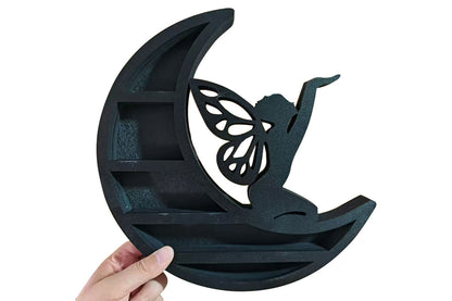Wooden Shelf Halloween Crystal Display Shelf Decor-Fairy