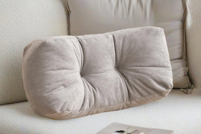 Lumbar Support Pillow PP Cotton Low Back Pillow Office Chair Lumbar Cushion-Grey