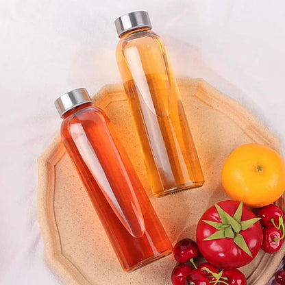 6Pcs Set 500ml Glass Water Bottles Sports Drink Bottle for Juice Milk Beverage Storage