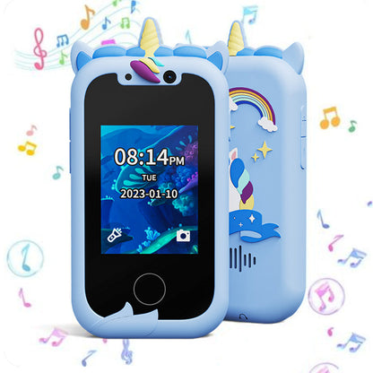 Unicorn Smartphone Learning Toy with Camera for Kids Ages 4 and Up Blue