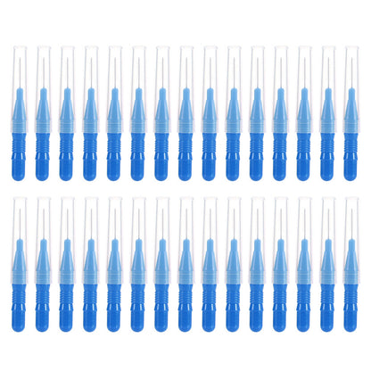 30 Piece Mini Cleaning Brushes for Braces Teeth Brows - Blue