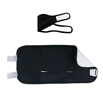 9PCS Reusable Castor Oil Pack Set ââ‚?Organic Cotton for Neck  Waist & More Black