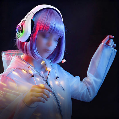 2.4GHz Wireless Gaming Headset with Noise Canceling Mic - White