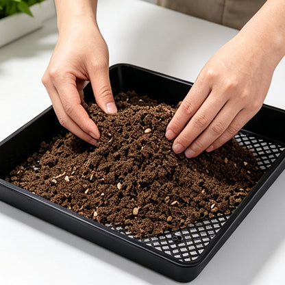 10 Piece 40cm Square Fine Hole Seedling Trays for Propagation