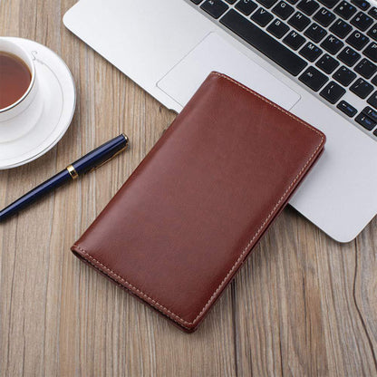 120-Slot Capacity Business Card Holder Album-Reddish Brown