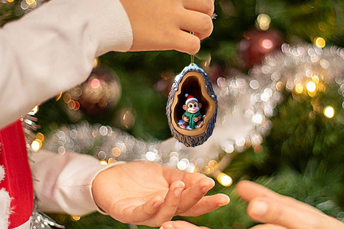 24Pcs Christmas Tree Decoration Hanging Ornaments for Home Holiday -Monkey