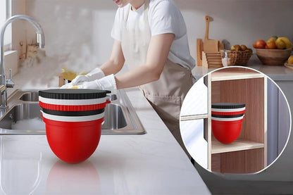 Silicone Mixing Bowl with Lid Set for 5 Qt KitchenAid Mixers -White