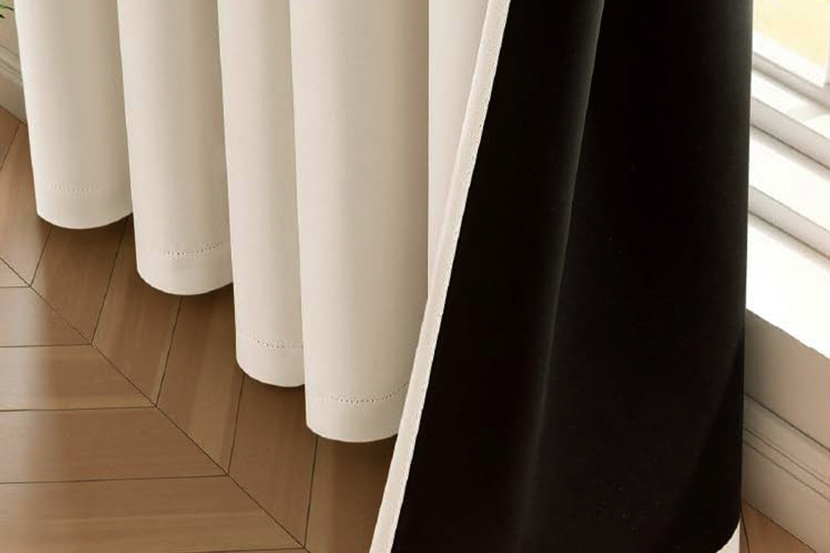 2 Pack 100 Percent Blackout Curtains - Beige
