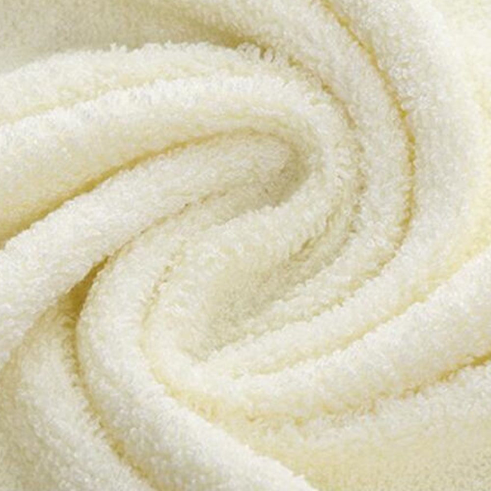 Set of 3Pcs Quick Absorbent Towels Soft Bamboo Fiber Home Bath Towel Washcloth Hand Towels White
