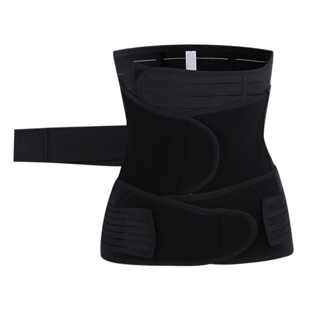 3 in 1 Postpartum Belly Band Waist Shapewear - Black