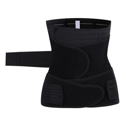 3 in 1 Postpartum Belly Band Waist Shapewear - Black