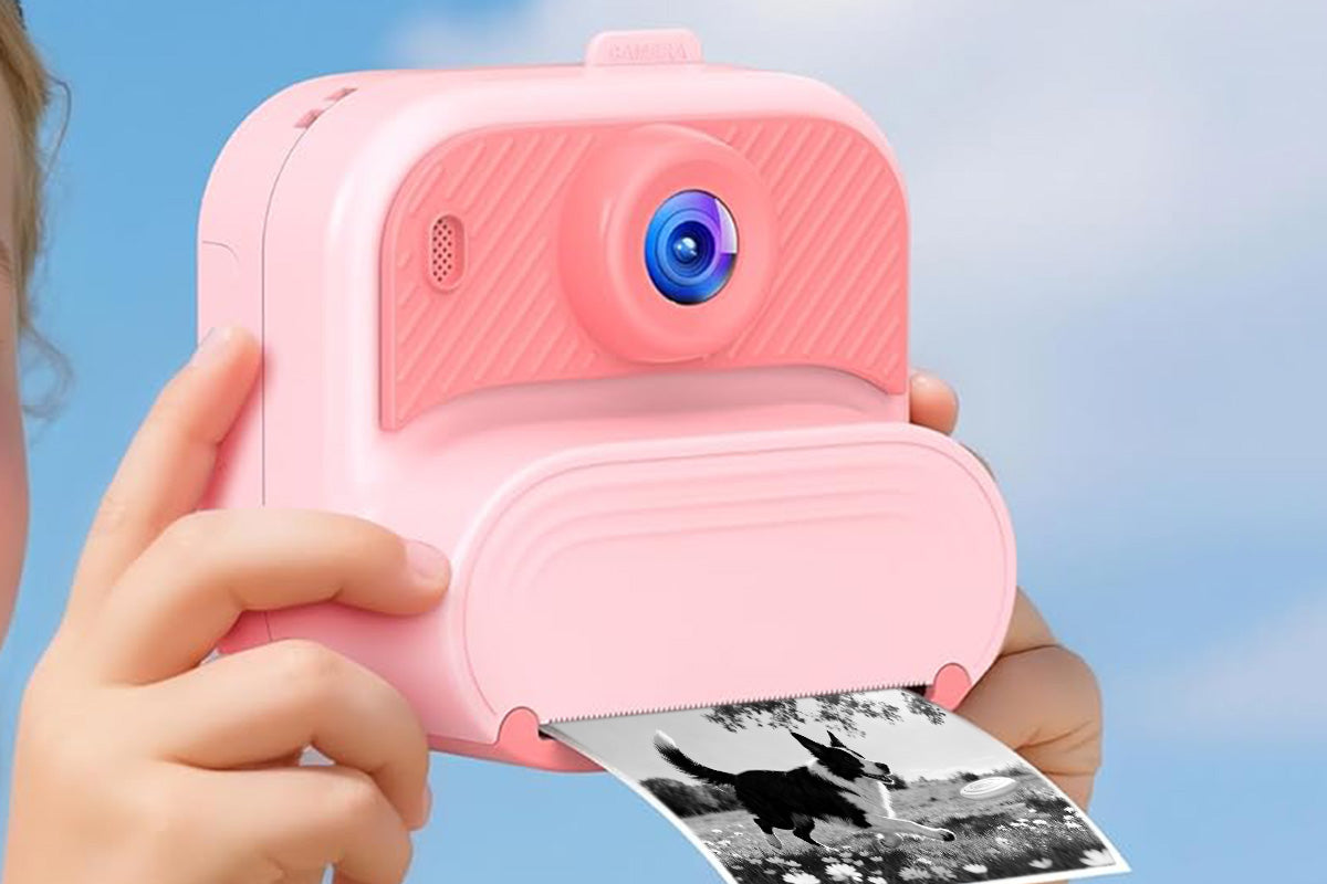 boy and girls DIY Instant Print Camera with 48MP Photo Printer-Pink