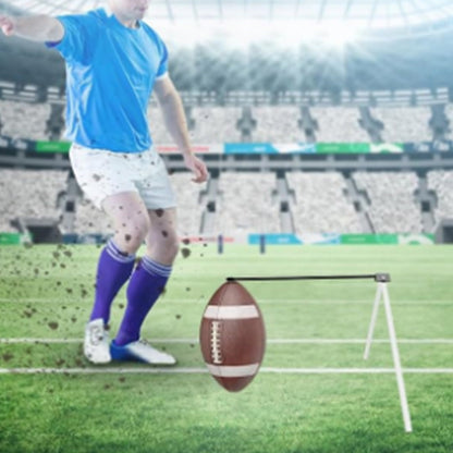 Foldable Football Kicking Tee Portable Field Goal Kicking Holder Stand Football Training Practice Equipment White