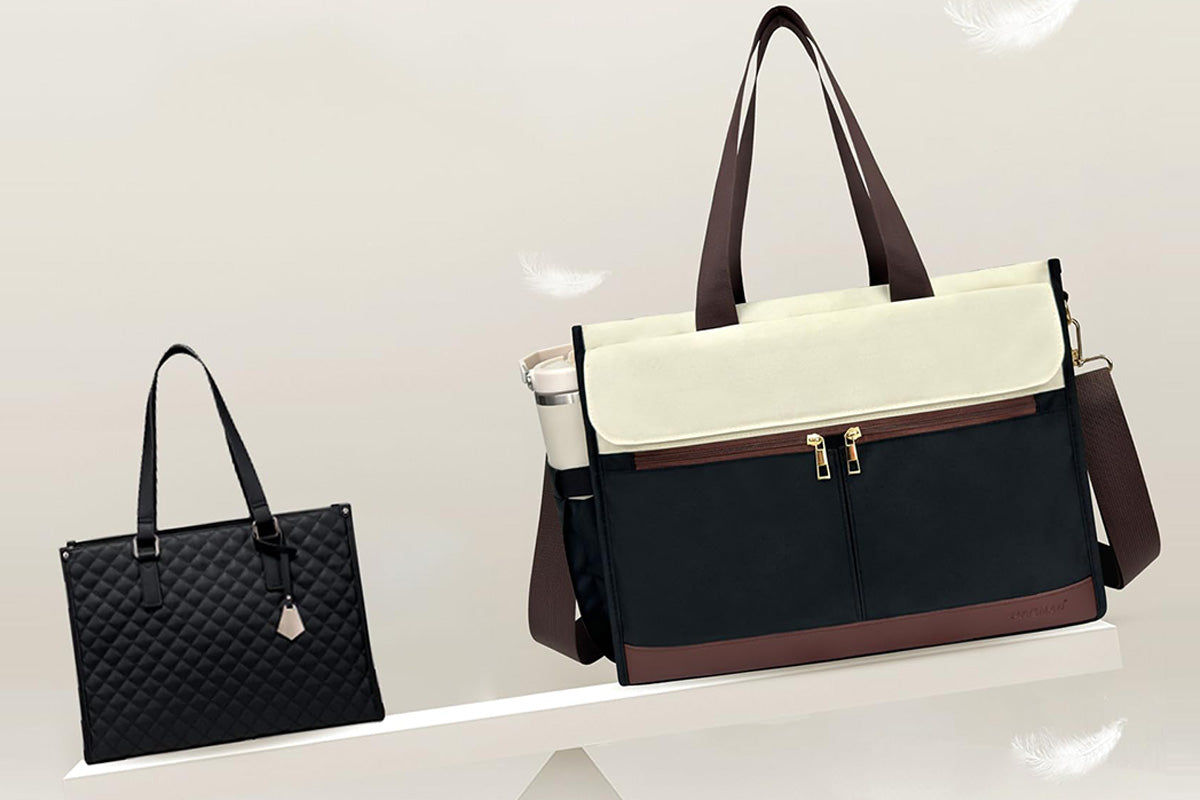 Lunch Tote Bag With Insulated Lunch Box Compartment For Travel And Leisure-Beige