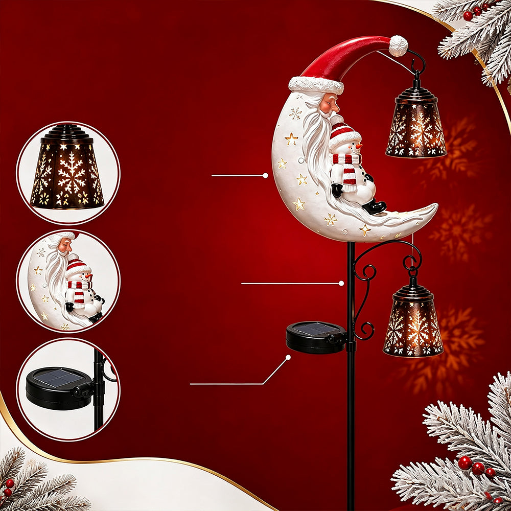 Santa Solar Light Christmas Outdoor Garden Stake Light