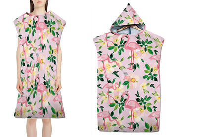 Swimming Pool Surf Poncho Changing Robe With Hood Quick Dry Beach Bathrobe-Style 2