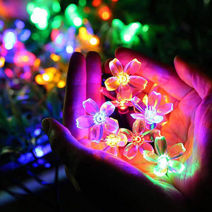 Outdoor Solar Flower String Lights Fairy Garden Lights for Christmas Decor Style 1