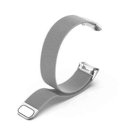For Fitbit Charge 5 Replacement Stainless Steel Magnet Strap Milanese Band Silver