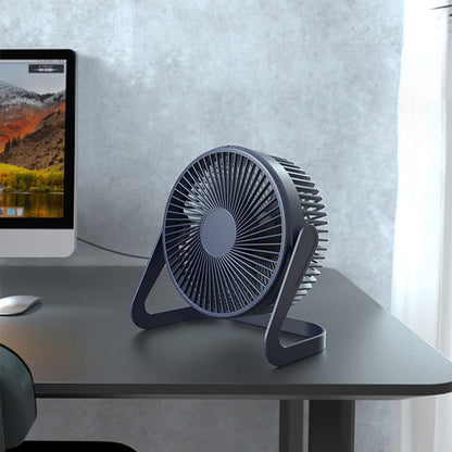 USB Powerful Silent Desktop Fan Small Cooling Fan - 8 inch Blue