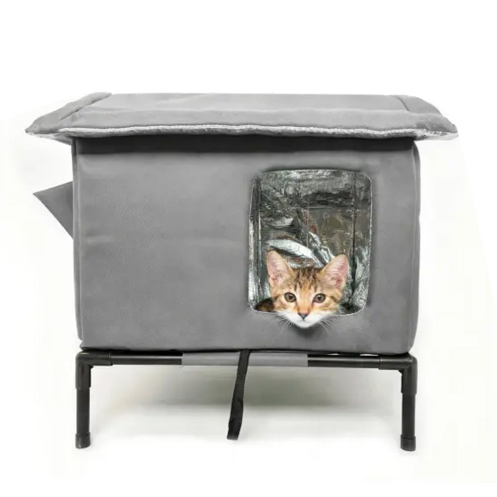 Insulated Shelter  Cat House-Grey
