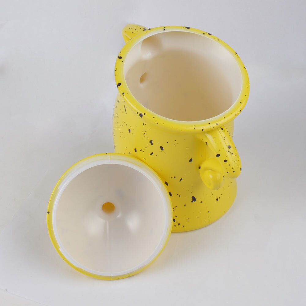 Canister with Attitude Funny Cup Storage Jar Stylish Teapot Creative Kitchen Storage Canisters with Lid Yellow
