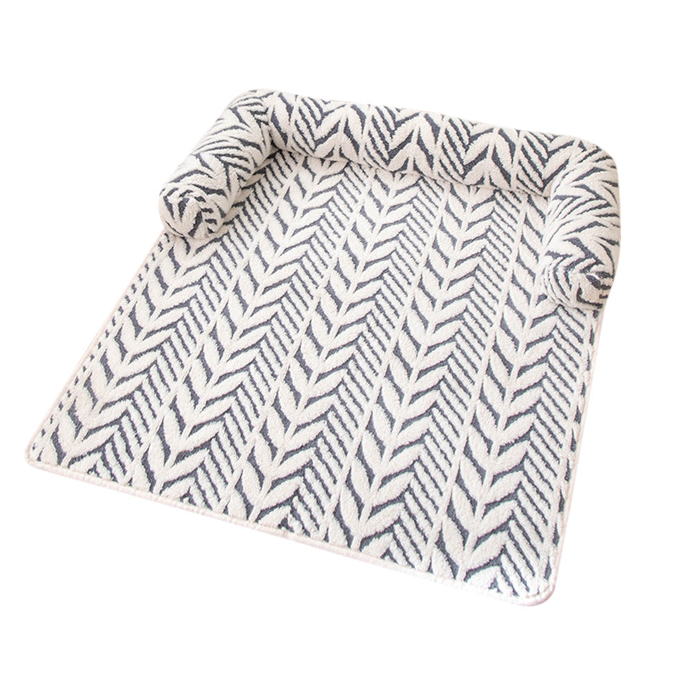 Thick Plush Non Slip Pet Mat-Grey