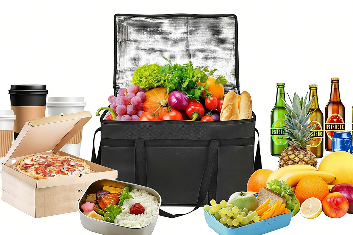 Insulated Bags Food Delivery Pizza Delivery Bags - Black