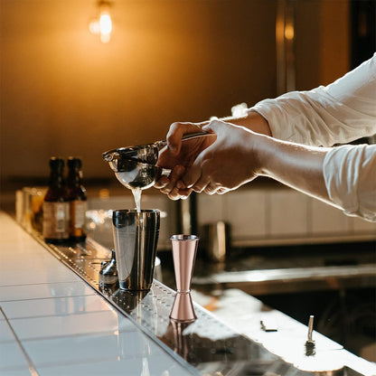 Stainless Steel Double Jigger Cocktail Bar Measuring Cup - Rose Gold