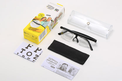 2Pcs Flex Focus Adjustable Glasses Variable Focus Distance Vision Reading Eyeglasses Adjustable Unisex Glasses