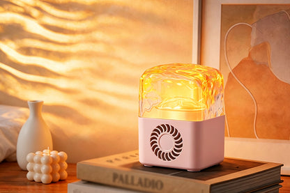 Rechargeable Bluetooth Speaker with 16 Color Light-Pink