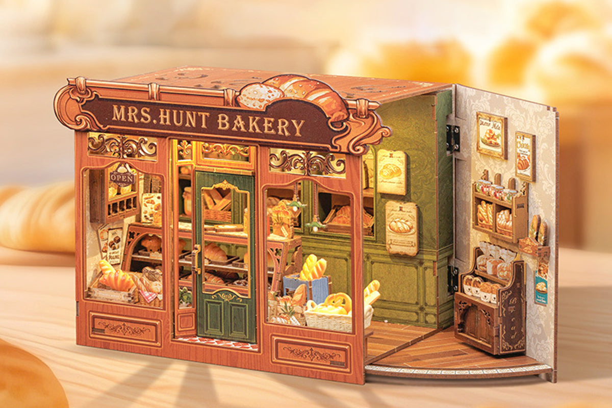 DIY Miniature House Kit Tiny House Kit for Adults to Build for Family Friends-Bakery