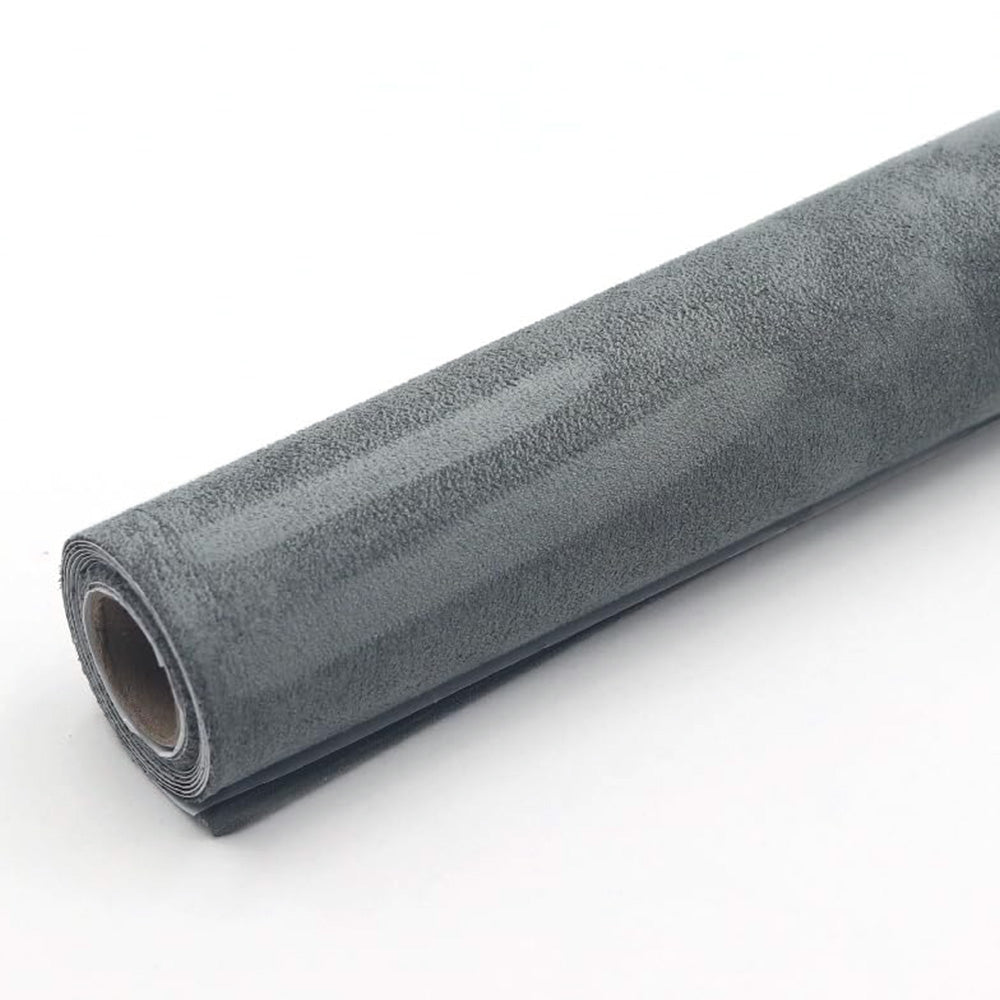 Self-Adhesive Faux Suede Repair Patch for Car Interior Door Panels Center Console-Dark Grey
