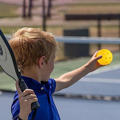 12Pcs Set 40-Hole Pickleball Balls High Bounce Outdoor Pickleball Set Yellow