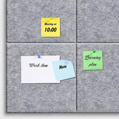 12Pcs Large Felt Bulletin Board Cork Boards for Walls Office Classroom-Grey