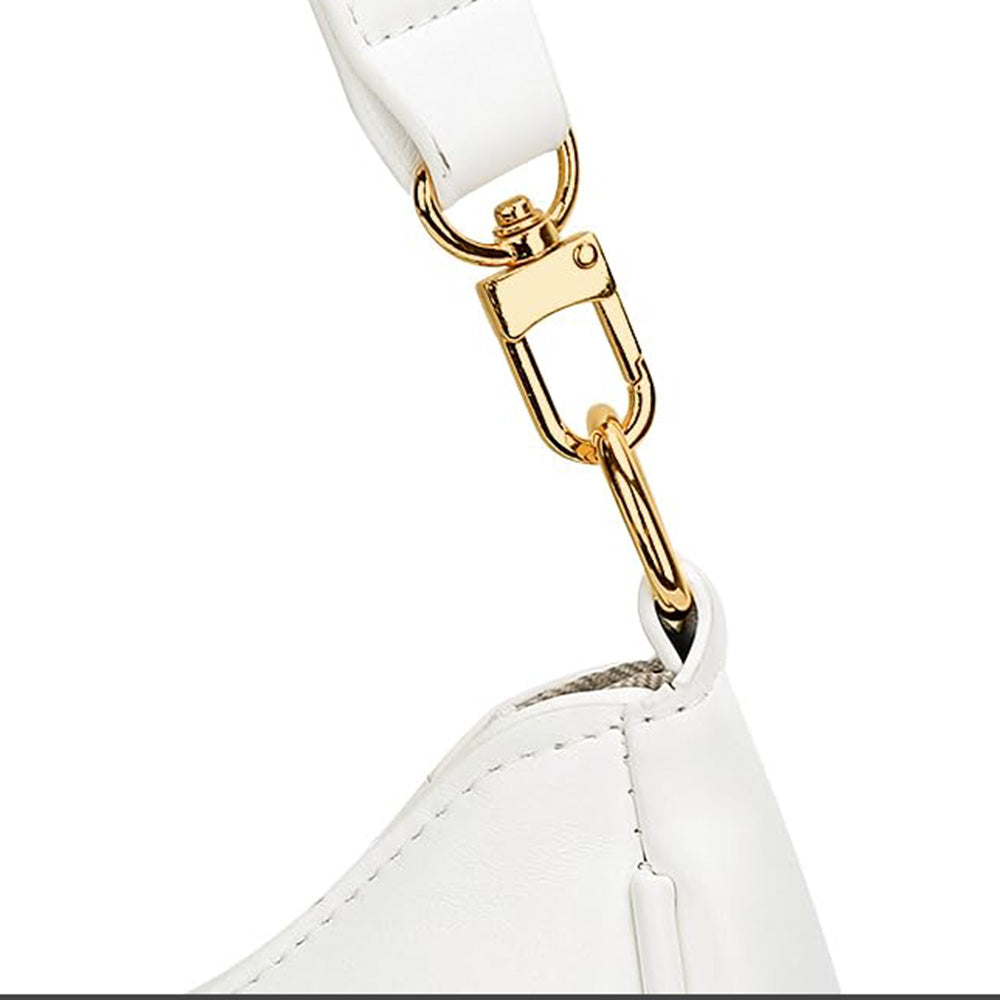 Shoulder Bag with Chain and Strap Design ¨C Underarm Purse Handbag for Women White