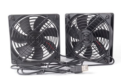 USB Cooling Fan with Speed Controller for Computer Case PC CPU Case DC 5V Office Use-Fans drag in two