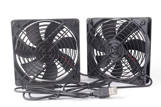 USB Cooling Fan with Speed Controller for Computer Case PC CPU Case DC 5V Office Use-Fans drag in two