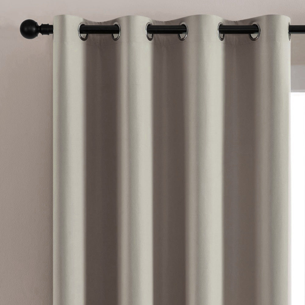 100% Blackout Curtain Panel with Black Liner â€?Heat & Light Blocking Khaki