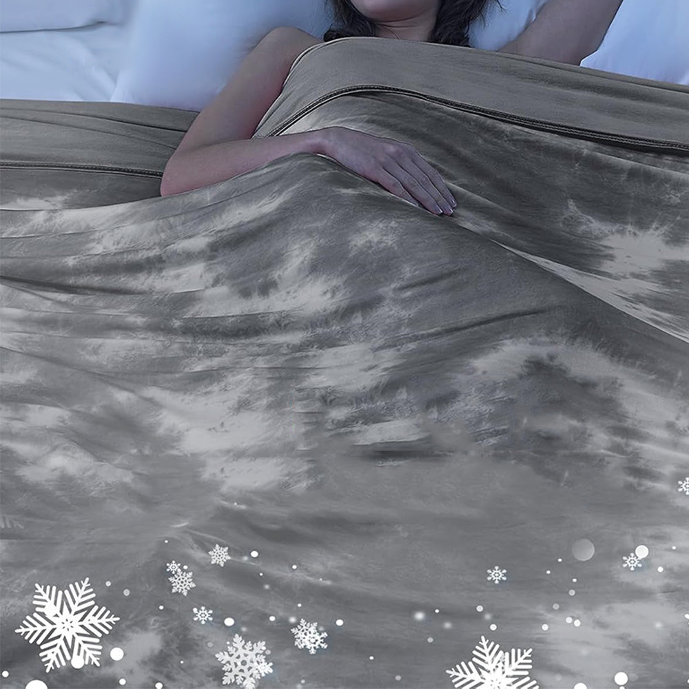 Cooling Summer Blanket Lightweight Cold Throw for Hot Sleepers Gray