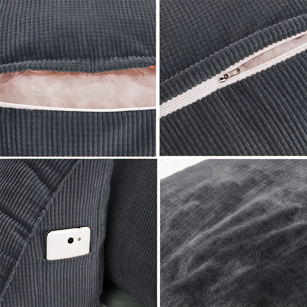 45 Degree Wedge Backrest Pillow-Grey