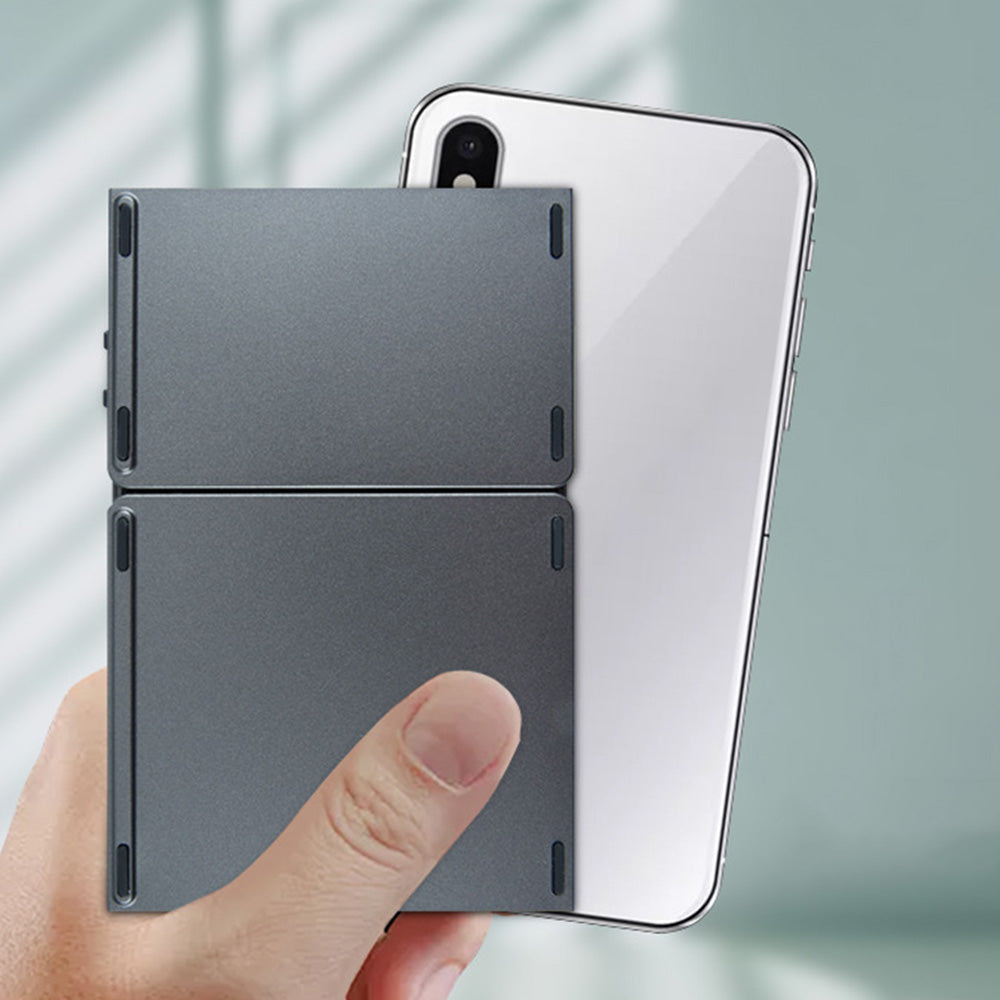 Foldable Bluetooth Keyboard with Touchpad Wireless Slim Keyboard for Windows iOS Android Device Type-C Style with Click Buttons