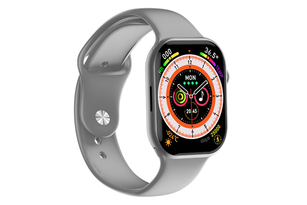 Mini Smart Watch 1.75inch Fitness Tracker Sleep Heart Rate Blood Oxygen Monitor -Silver
