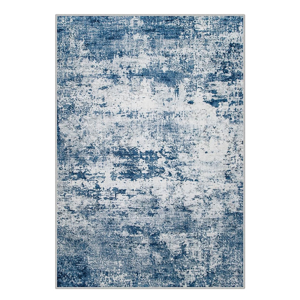 Nordic Crystal Velvet Rug Soft Non Slip for Bedroom Living Room Bedside Floor-Blue