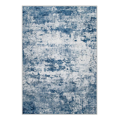 Nordic Crystal Velvet Rug Soft Non Slip for Bedroom Living Room Bedside Floor-Blue