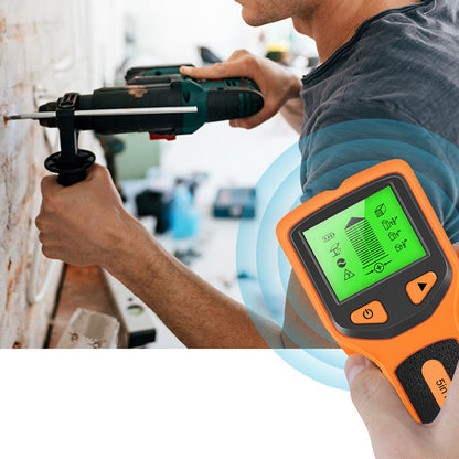 5 in 1 Stud Finder Wall Scanner with 5 Modes and LCD Display - Orange