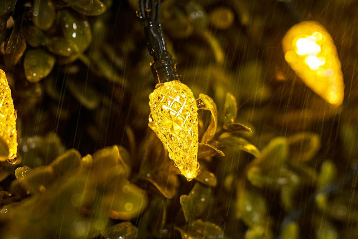 7M Solar Strawberry String Lights Waterproof Christmas Decor-Warm White